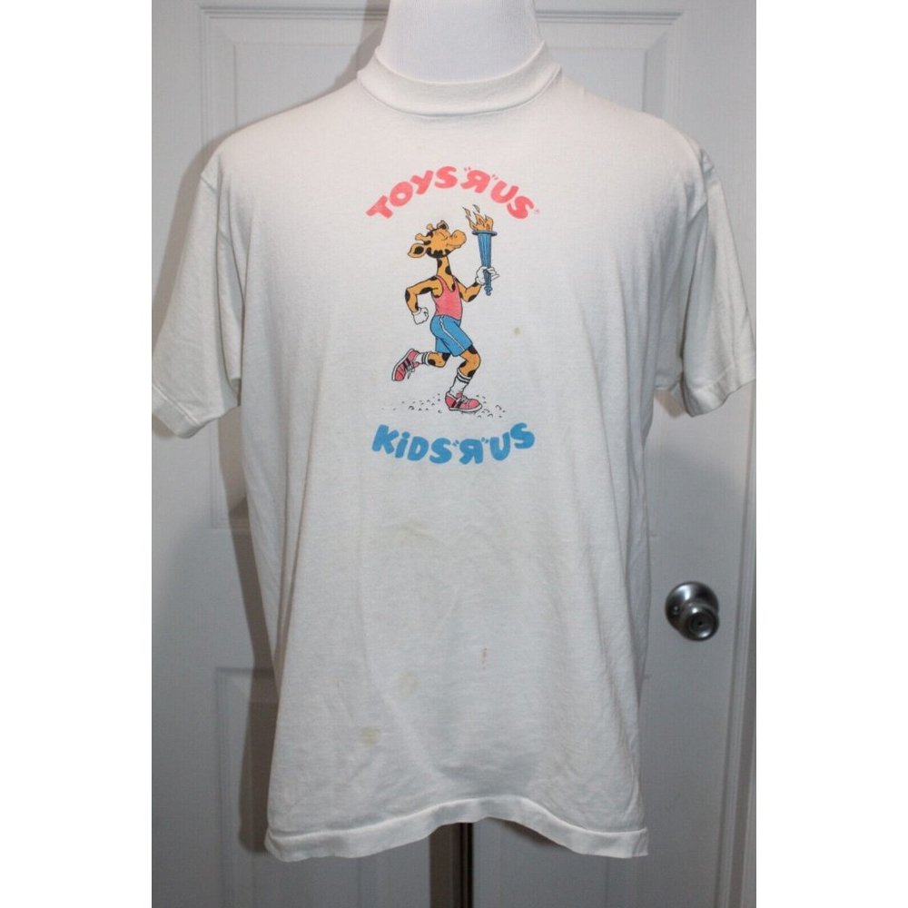 Vintage Toys R Us Geoffrey T Shirt Single Stitch Olympic Torch VTG Mens Size XL